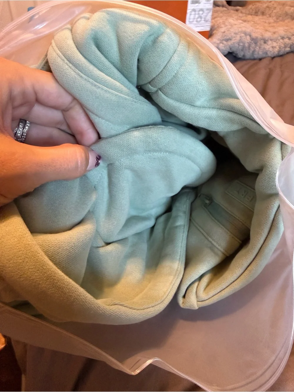 COMFRT DND Airplane Mode Zip Hoodie in Aloe